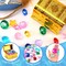 38 Pcs Summer Diving Pool Toys, 36 Big Assorted Dive Gems with Large Pirate Treasure Chest Box and Lock Acrylic Diamonds Sinking Toys for Kids Boys Girls Swimming Underwater Gift